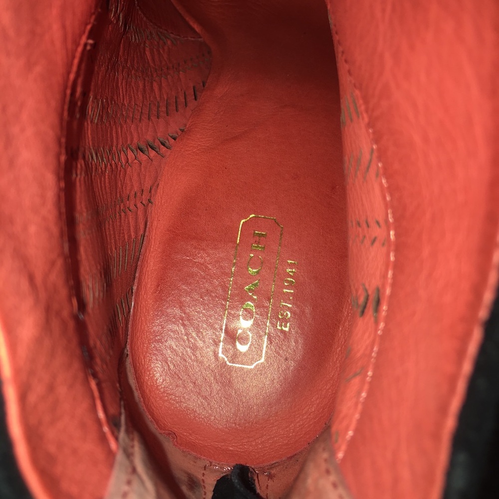 Coach Honey black suede block heel booties - Picture 8 of 10